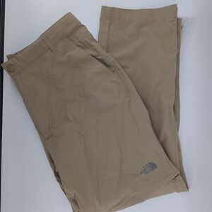 The North Face Pants Men's 36 Hiking Convertible Cargo Zip Off Tan Nylon Ripstop